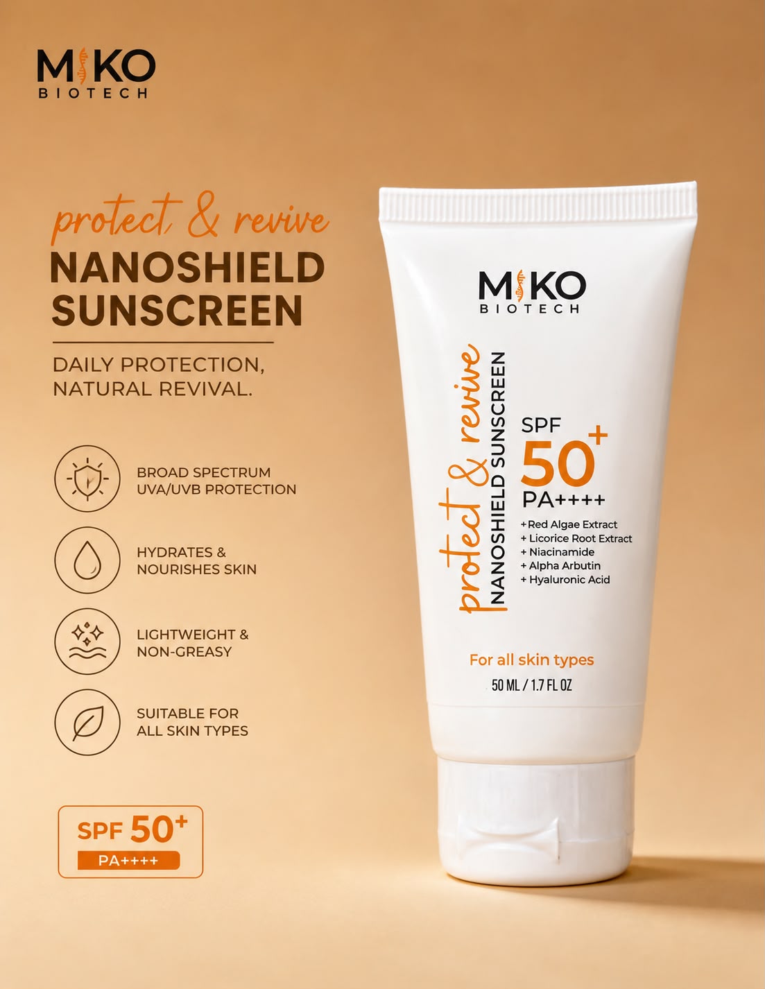 NANOSHIELD SUNSCREEN SPF 50+